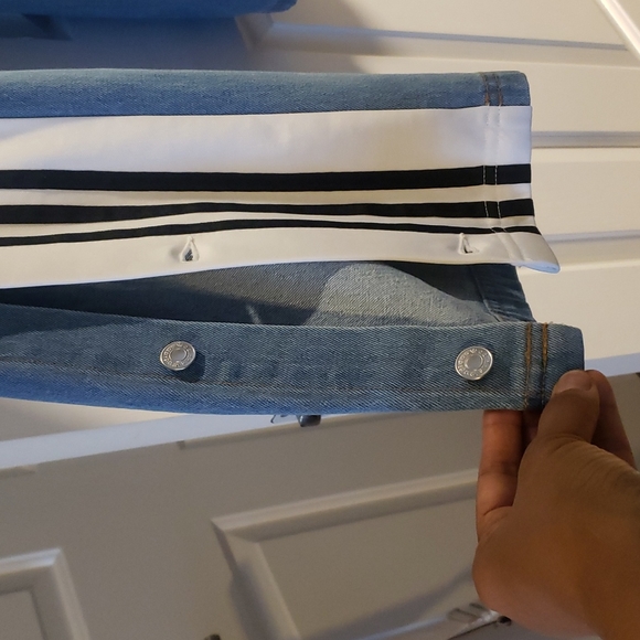 adidas Blue and White Track Pants - Picture 3 of 10